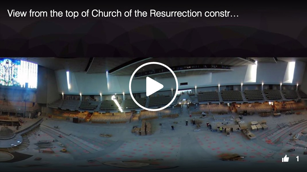 Interactive video showcasing an indoor inspection of the world's largest stained glass window